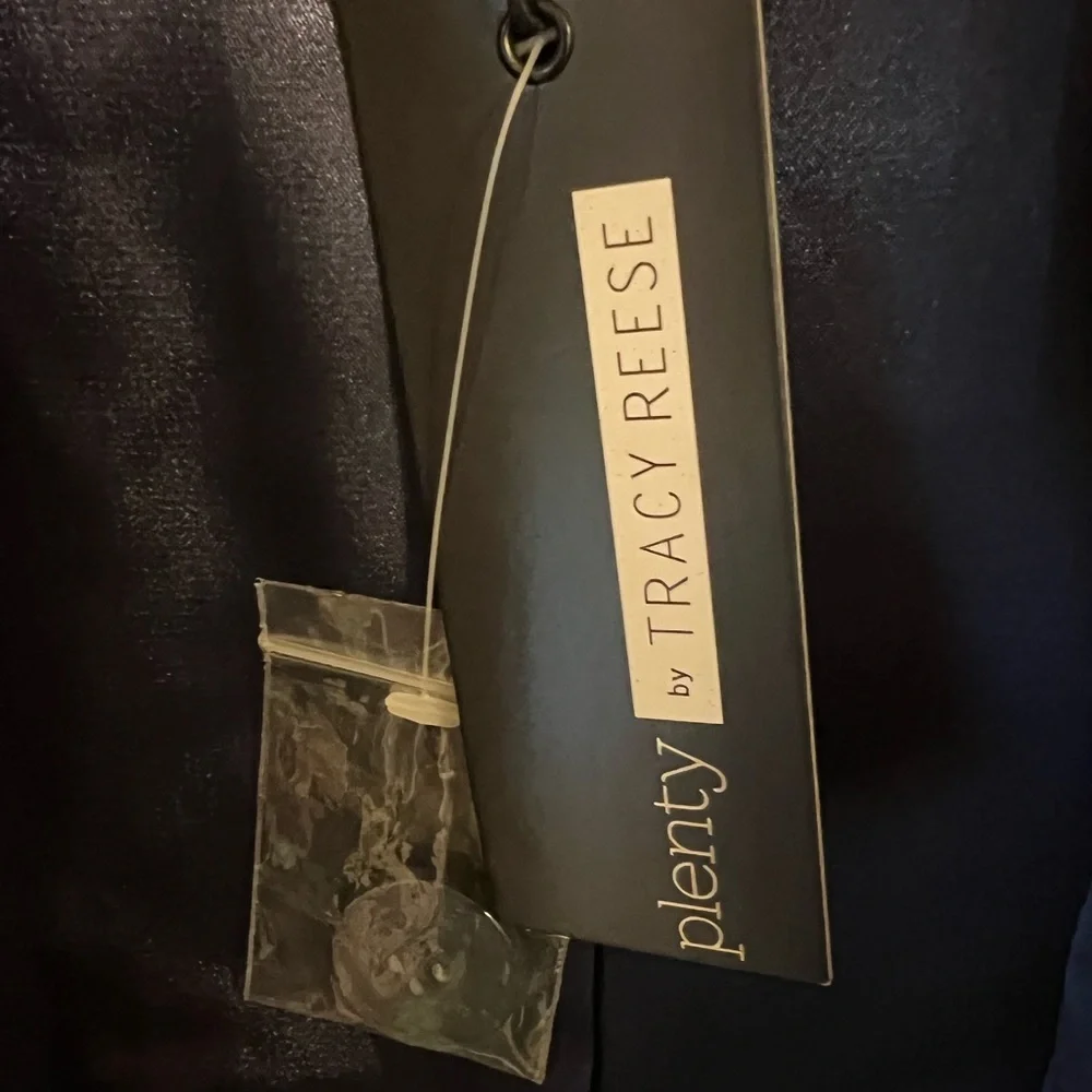 Plenty by Tracy Reese NWT size 4  button up Jacket. Green with navy  blue lining - Picture 14 of 14